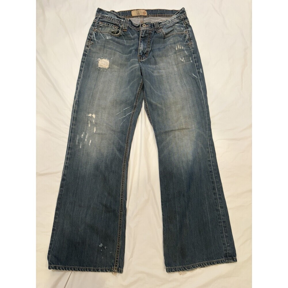 BKE Tyler Jeans 32x31 Blue Med Wash Well Loved/ Distressed See Description